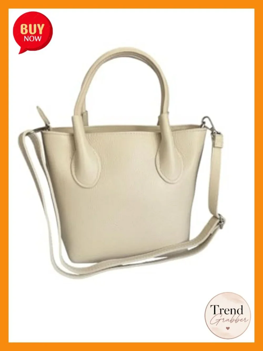 Italian Pebbled Leather Mini Crossbody Satchel Bag, Top Handle Purse